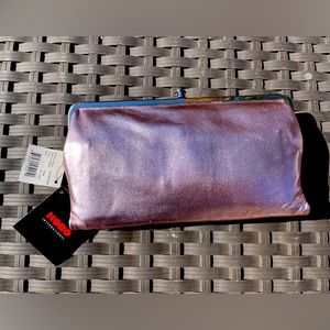 Hobo Savoy Pink Metallic Clutch Handbag NEW